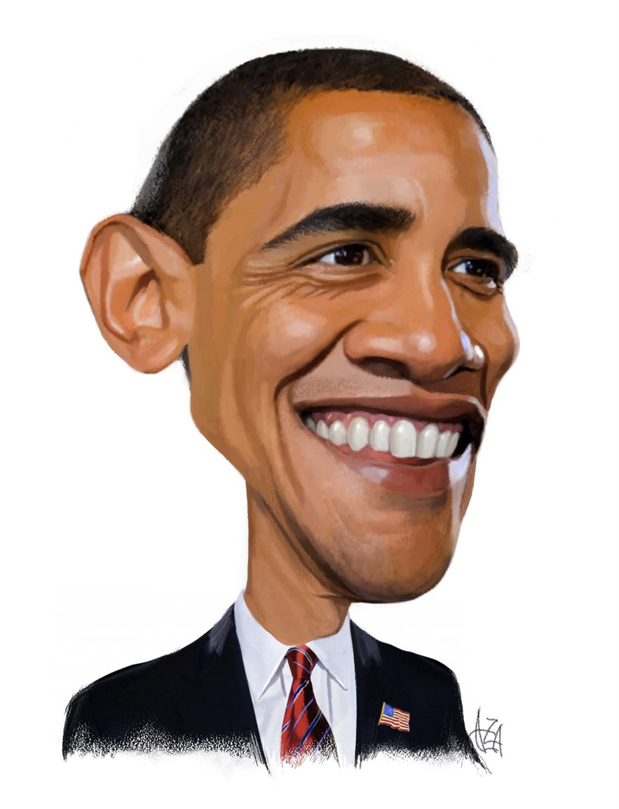 Барак Обама, прикол, скачать фото, косой, косоглазие, юмор, карикатура