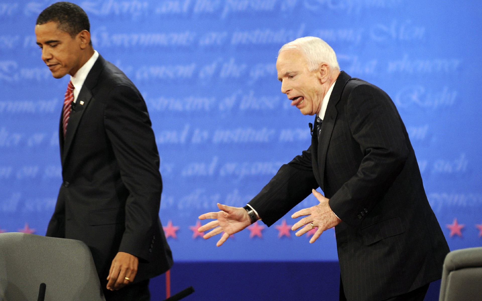 Барак Обама и Джон Маккейн, прикол, фото, скачать